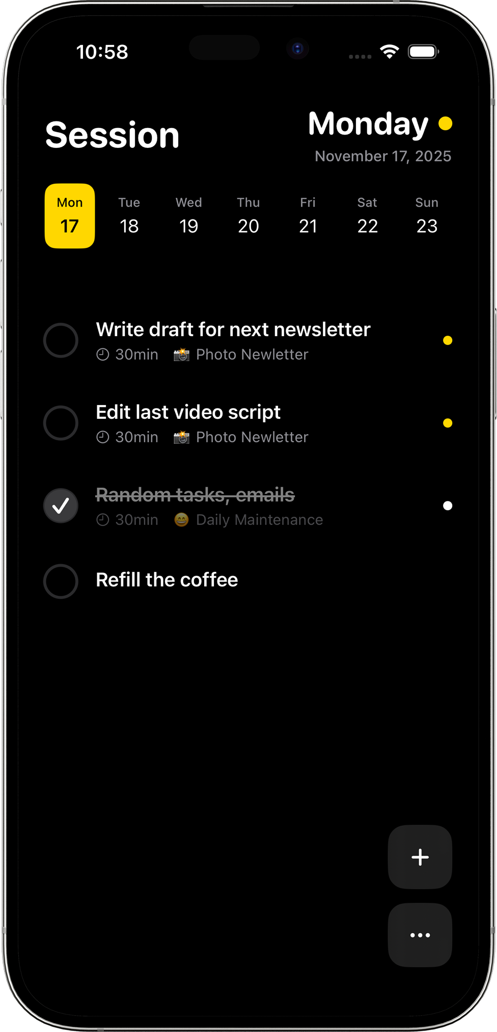 Signal Focus App Interface
